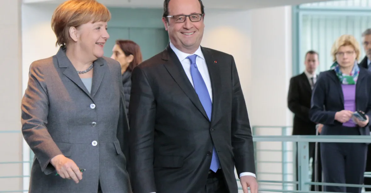 Merkelová a Hollande se dohadovali s Putinem o Donbasu