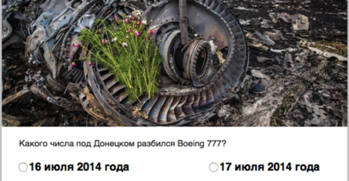 Gratulujeme! Ruská agentura se omluvila za kvíz o pádu MH17