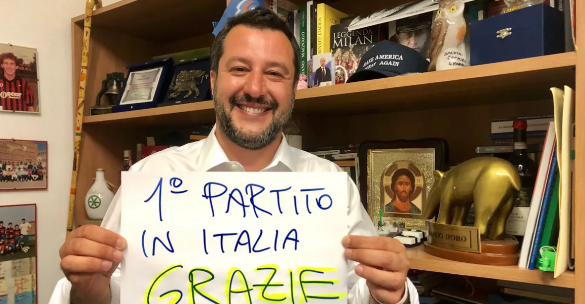V Itálii vyhrála Salviniho Liga. Do europarlamentu se dostala i Berlusconiho strana