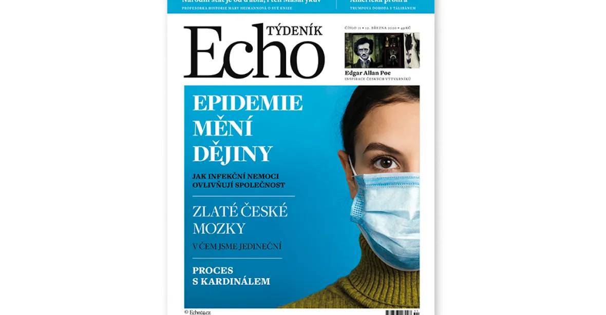 Týdeník Echo: Zlaté české mozky, epidemie mění dějiny a proces s kardinálem
