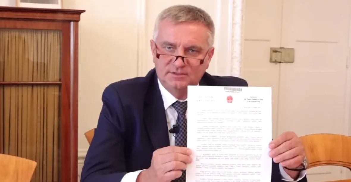VIDEO: Čínský dopis jsem si neobjednal, říká Mynář na stránkách Pražského hradu