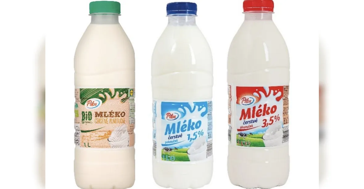 Lidl stahuje z prodeje tři druhy mléka Pilos od Olmy. Je kontaminované mikroby