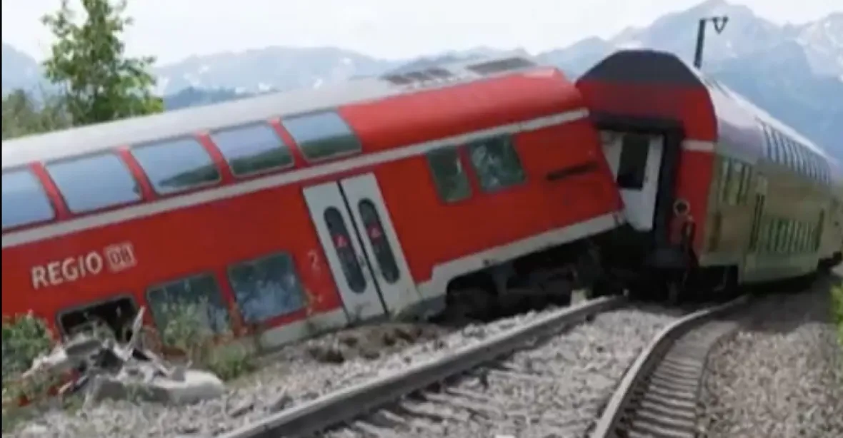 Železniční neštěstí v Bavorsku. Nehoda vlaku si vyžádala pátou oběť