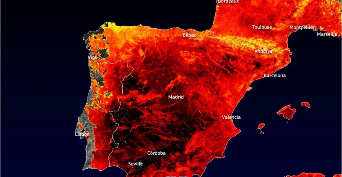 Evropu spalují vedra přes 40 stupňů a požáry