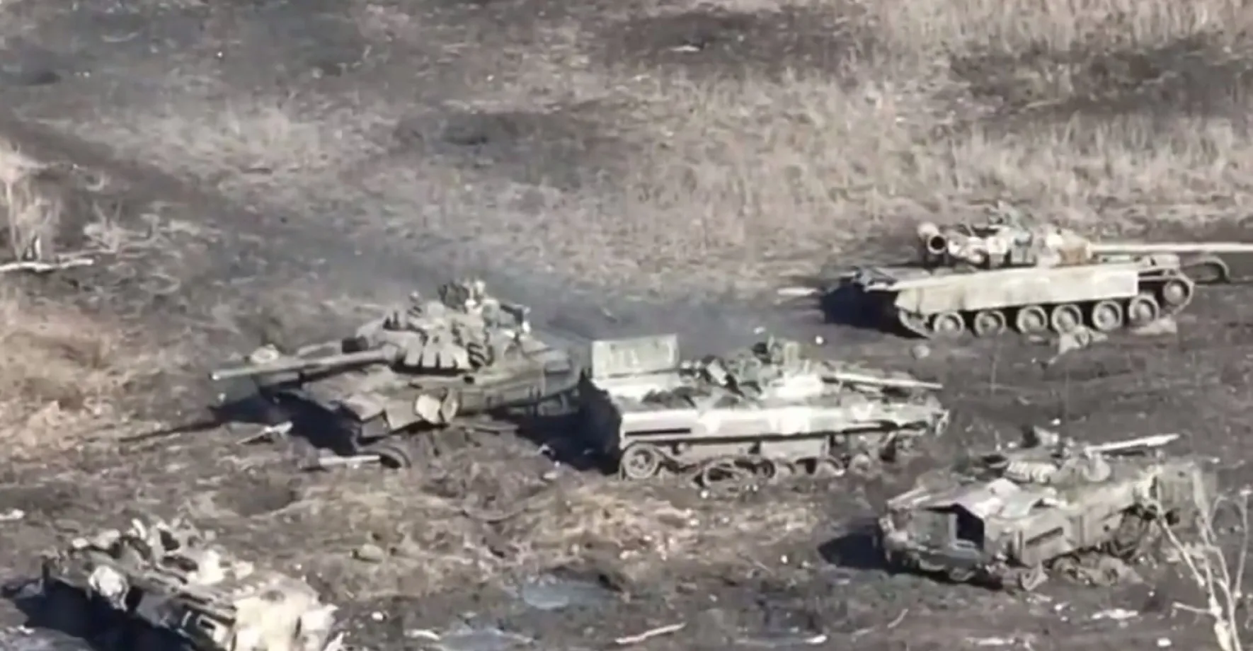 Rusko tvrdě zaplatilo za kolony tanků. U Vuhledaru ztratilo v největší bitvě 130 vozidel