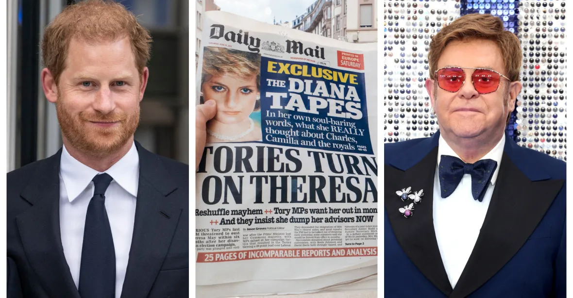 VIDEO: Princ Harry a Elton John u soudu. Žalují Daily Mail kvůli narušování soukromí