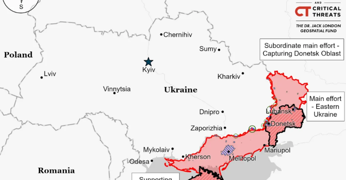 Ukrajina podle Londýna na několika místech fronty prolomila ruské obranné linie