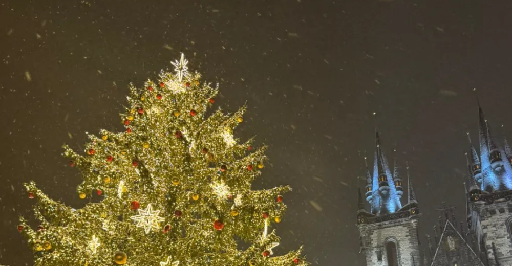 Na Staroměstském náměstí se rozzářil vánoční smrk, otevřely se i trhy